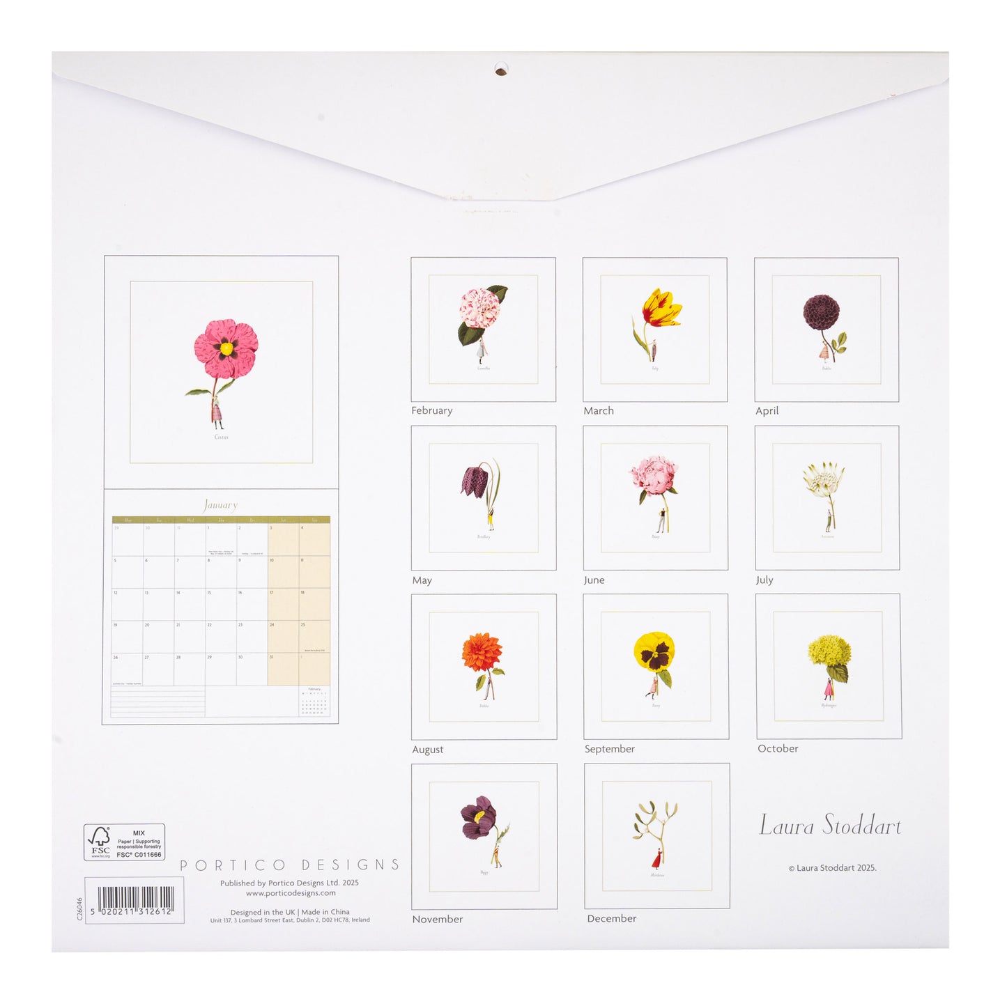 Laura Stoddart Wall Calendar 2026 - square