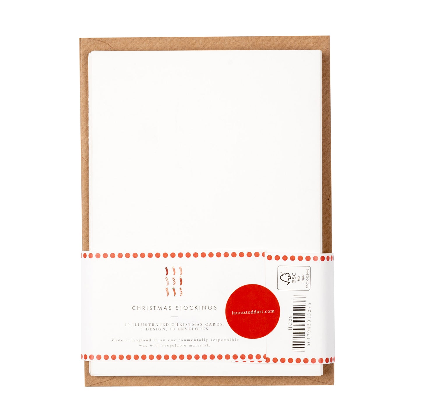 Christmas Cards Ten Pack - Christmas Stockings