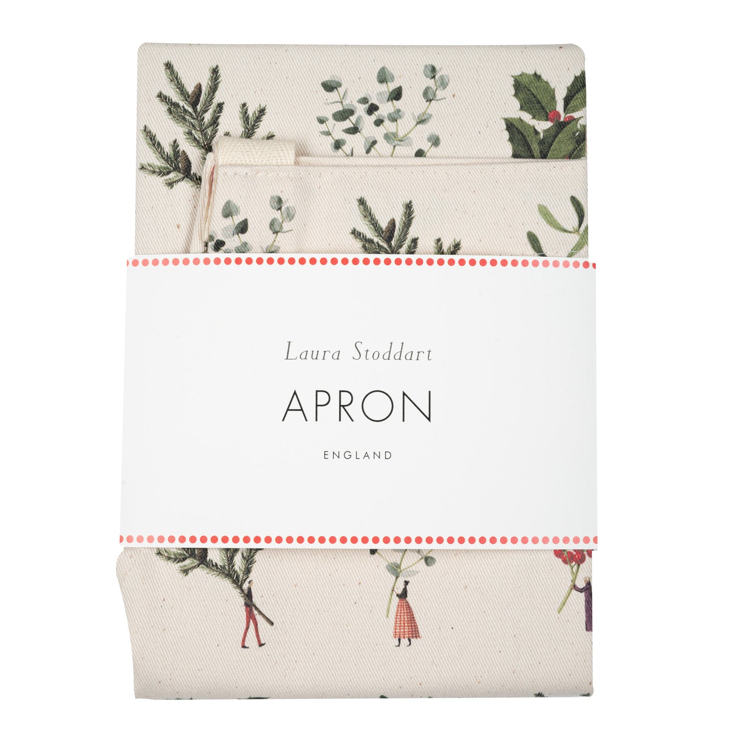 Christmas Apron - Holly, Mistletoe, Spruce and Eucalyptus