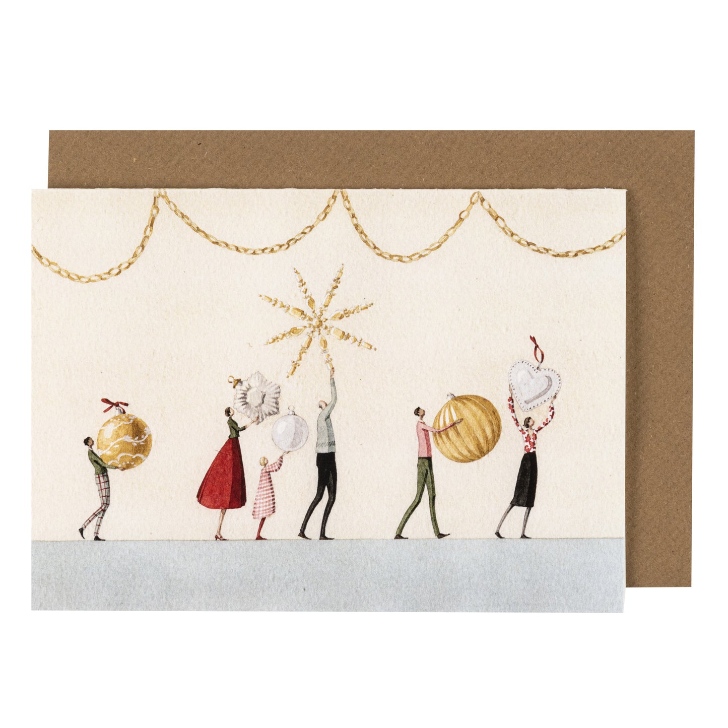 Greetings Card - Bauble Row