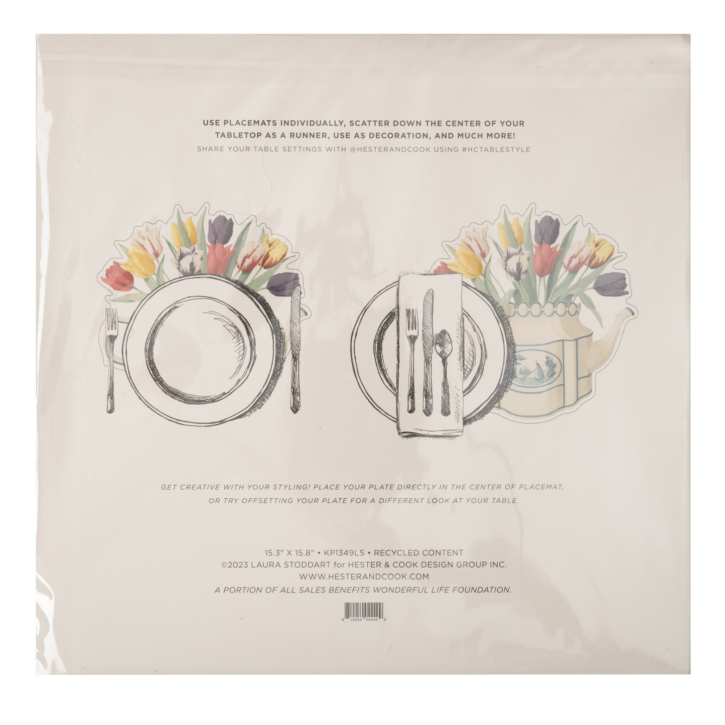 Tabletop - Tulips Teapot Pack of Placemats