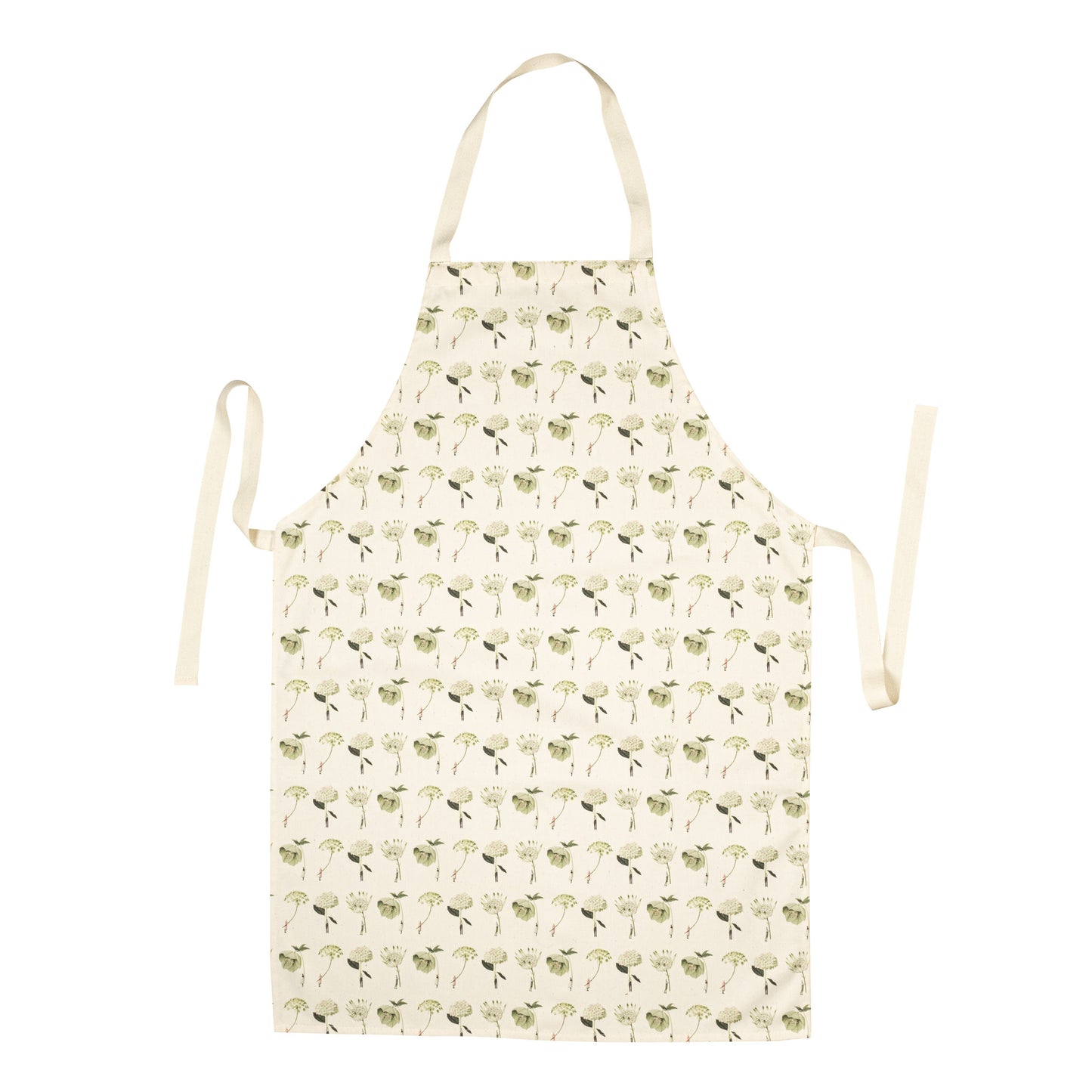 In Bloom Green Flowers Apron