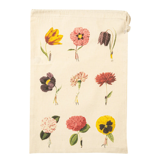 Drawstring Bags - In Bloom collage medium