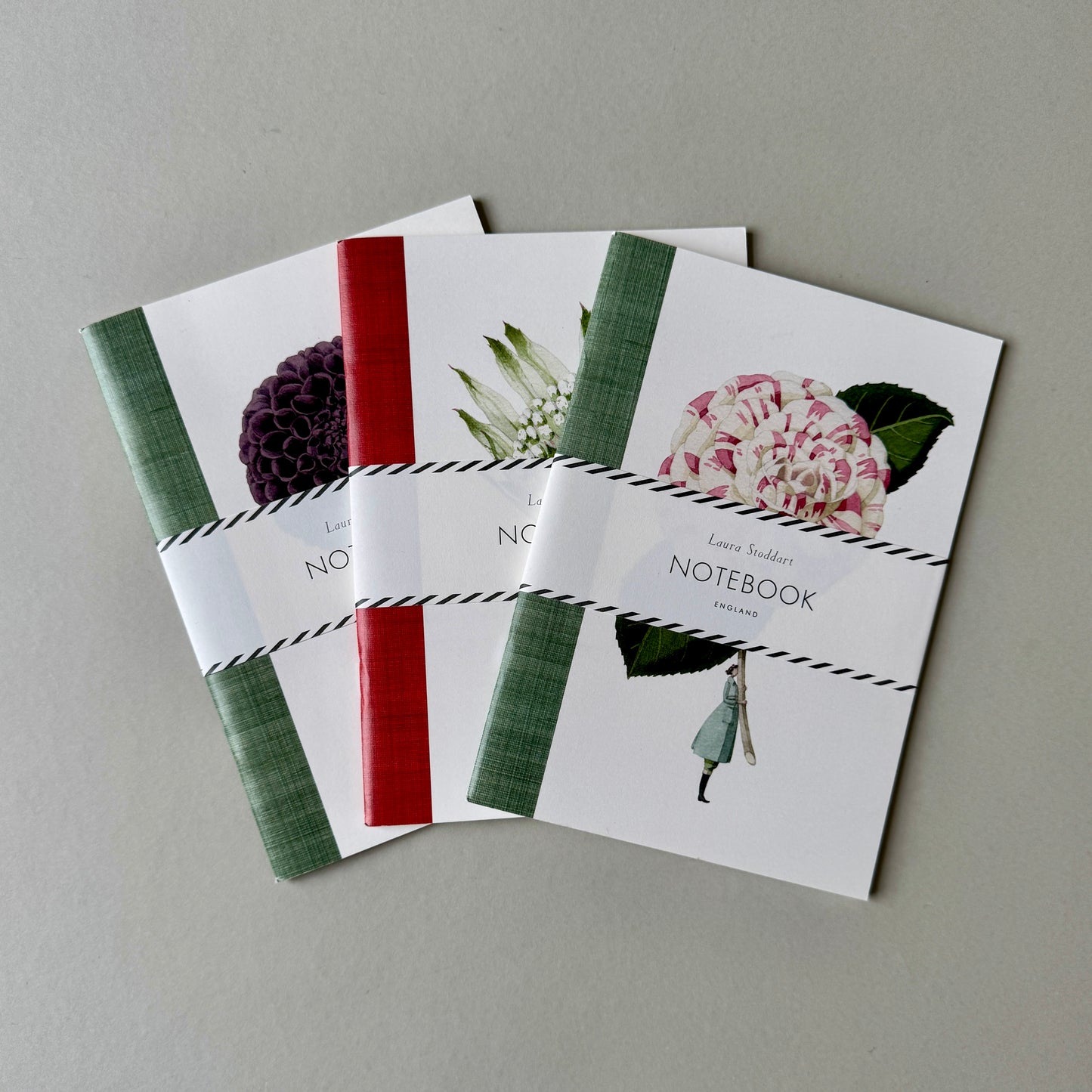 In Bloom Green Flowers - A5 Notebook Astrantia and Ammi