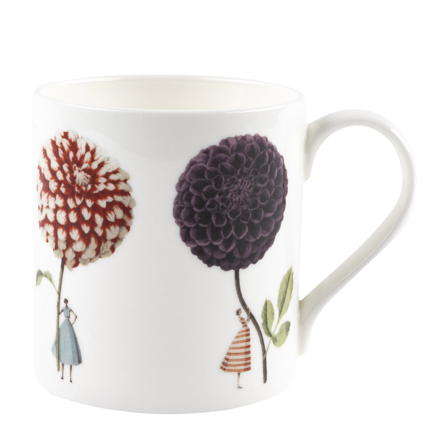 In Bloom Dahlias - fine bone china large mug