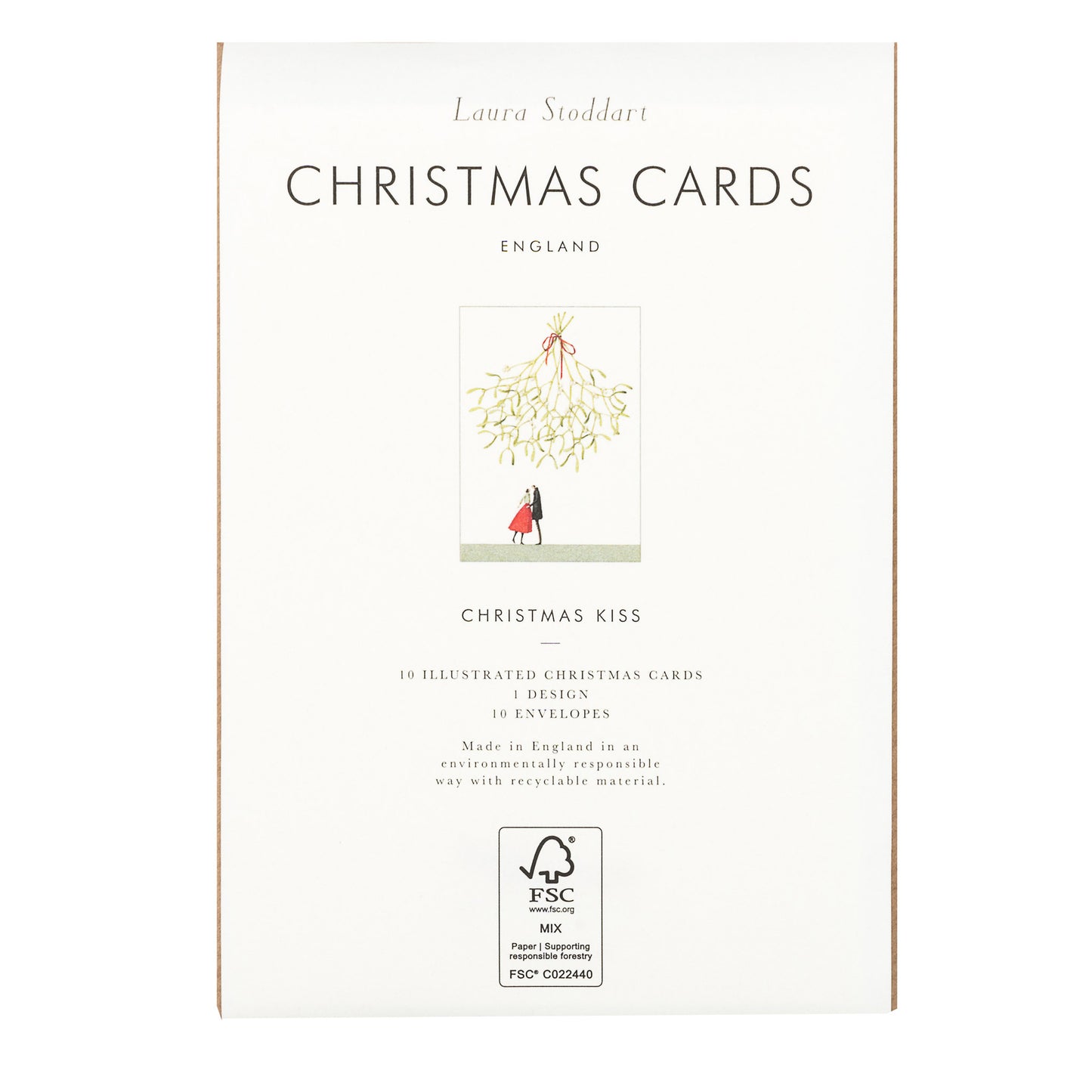 Christmas Cards Ten Pack - Christmas Kiss