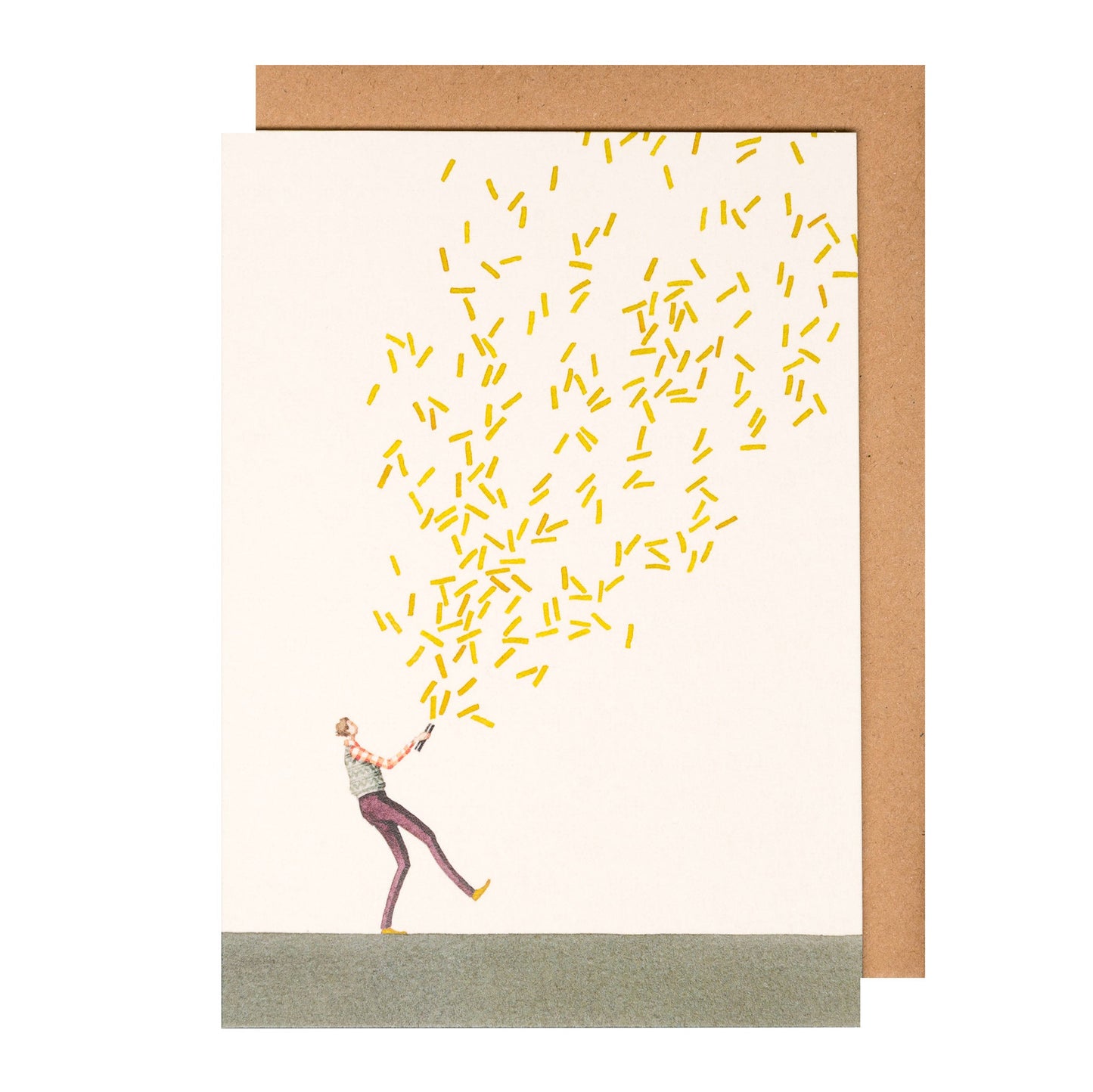 environmentally sustainable paper, compostable packaging, recycled paper, made in england, illustration, glitter bomb, glitter, boy