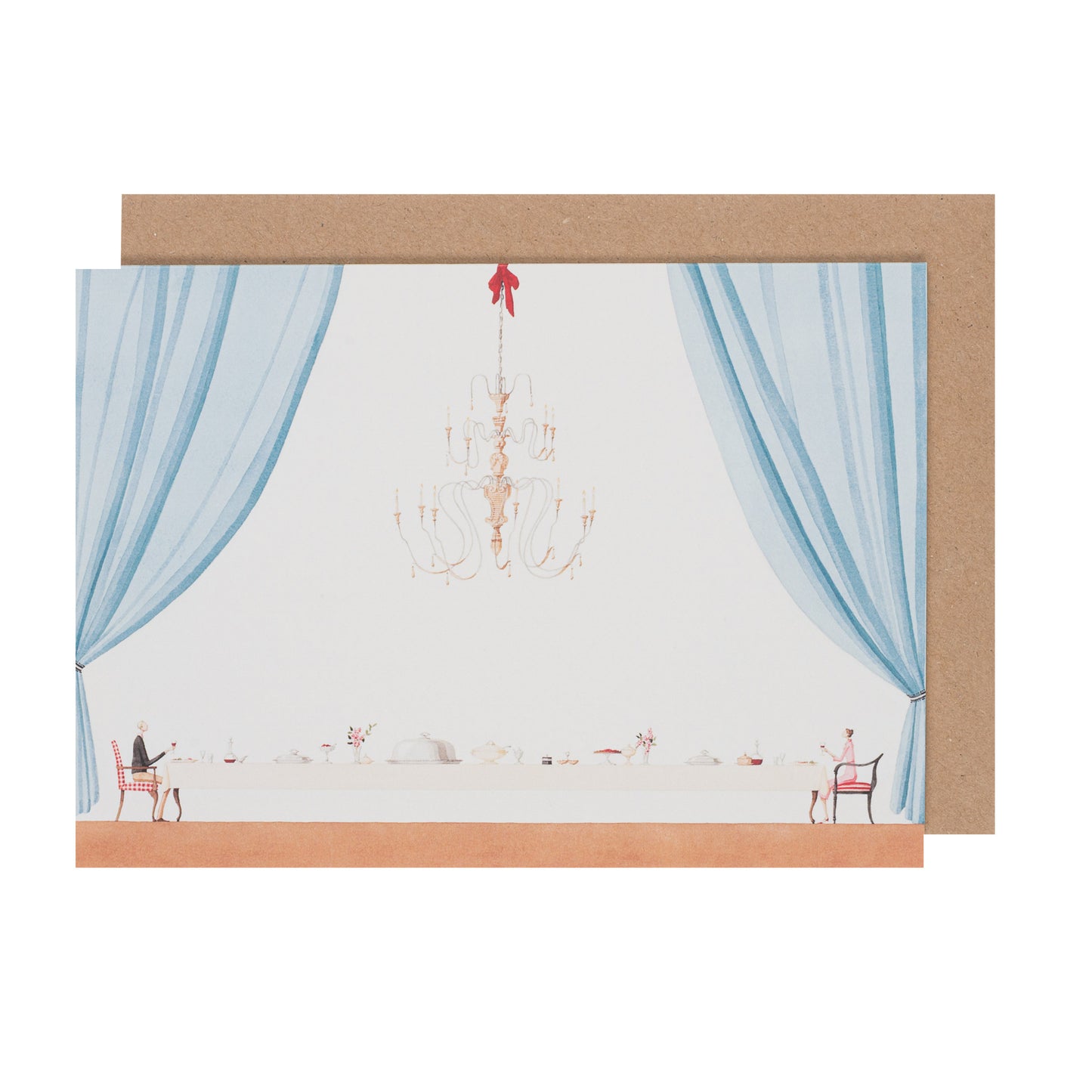 environmentally sustainable paper, compostable packaging, recycled paper, made in england, illustration, table for two