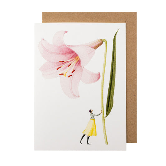 Greetings Card - Pink Lily