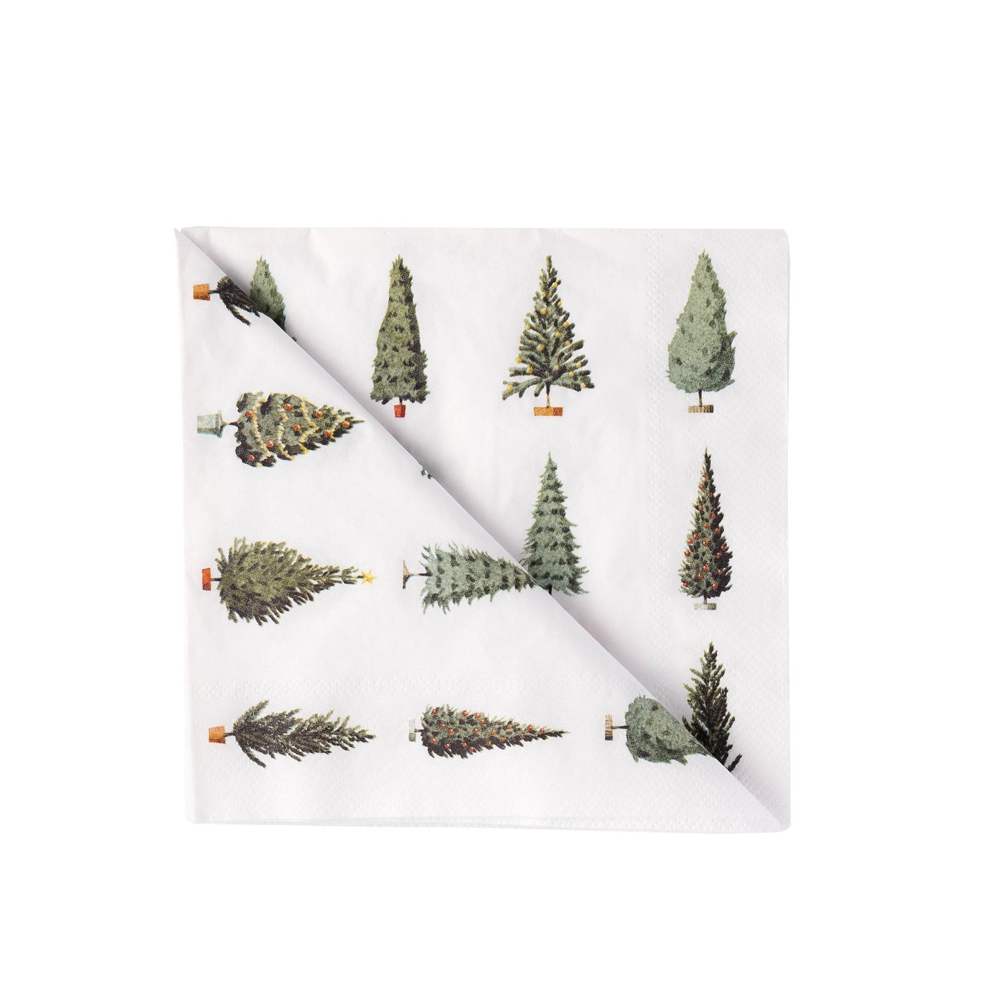 fsc paper, paper napkins, christmas trees, illustration