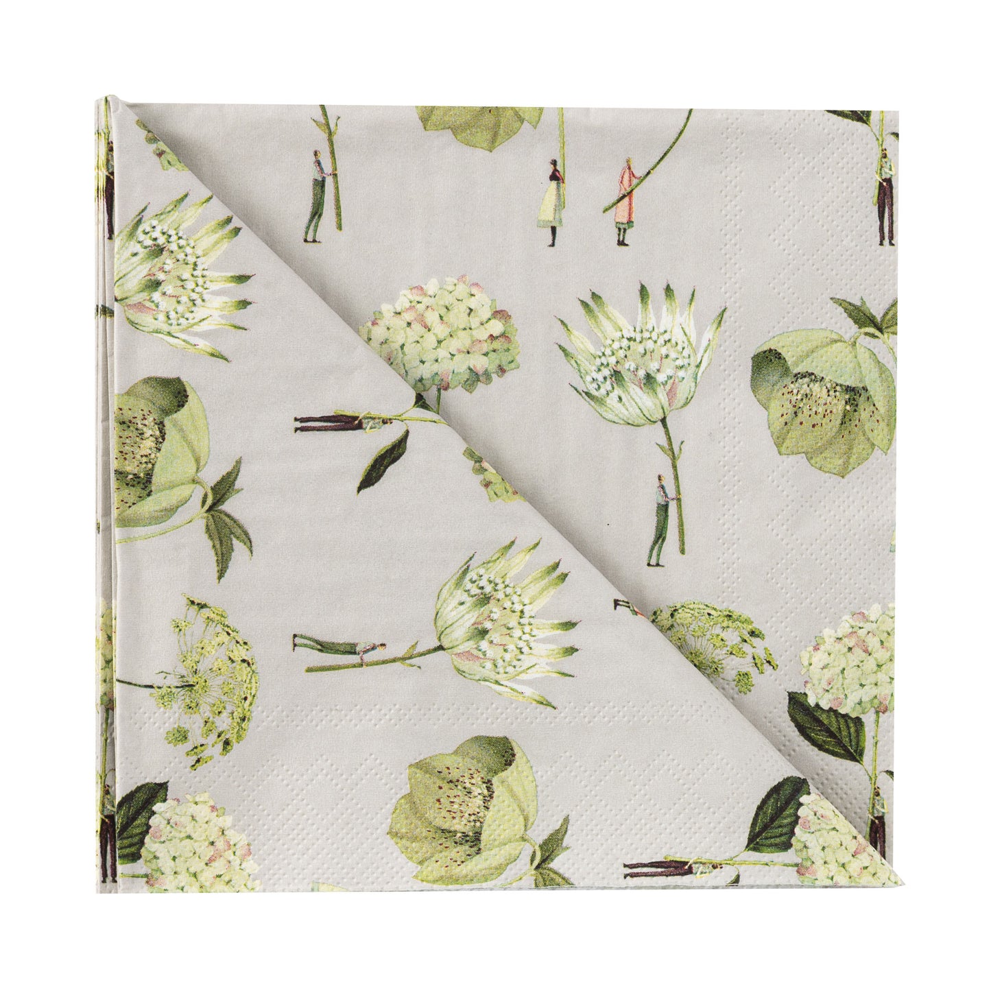 InBloom Green Flowers - paper napkins