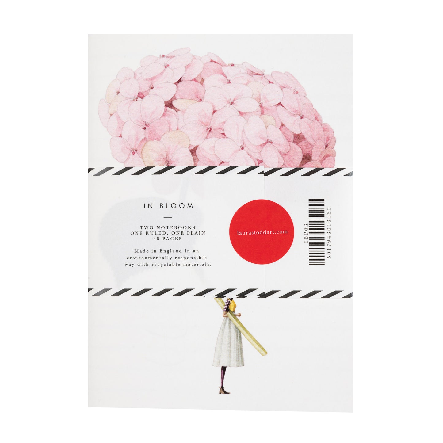 In Bloom Pink Flowers pair of A6 notebooks
