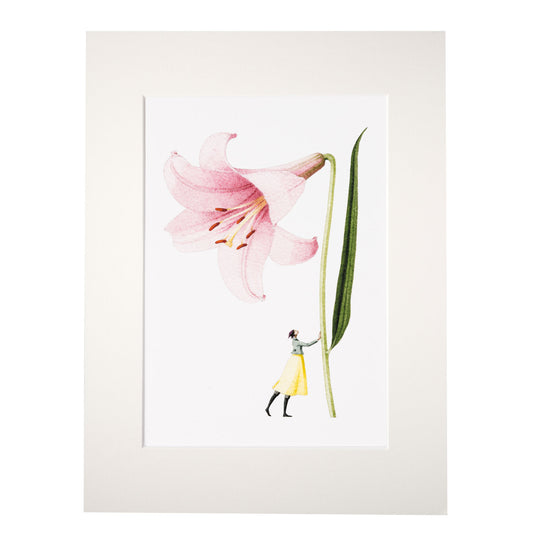 Pink Lily "In Bloom Mounted Print