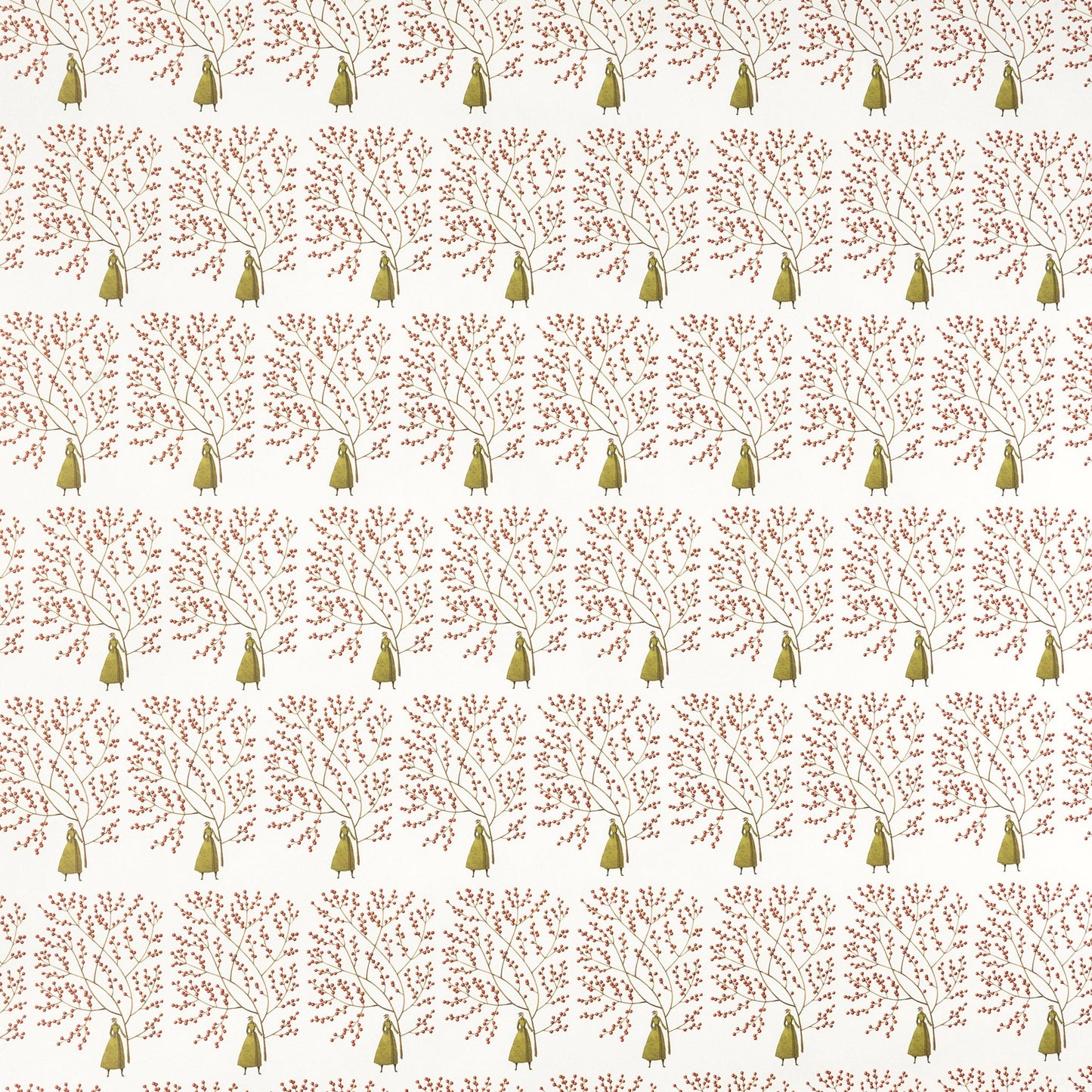 giftwrap, wrapping paper, fsc paper, made in england, illustration, red berries, christmas