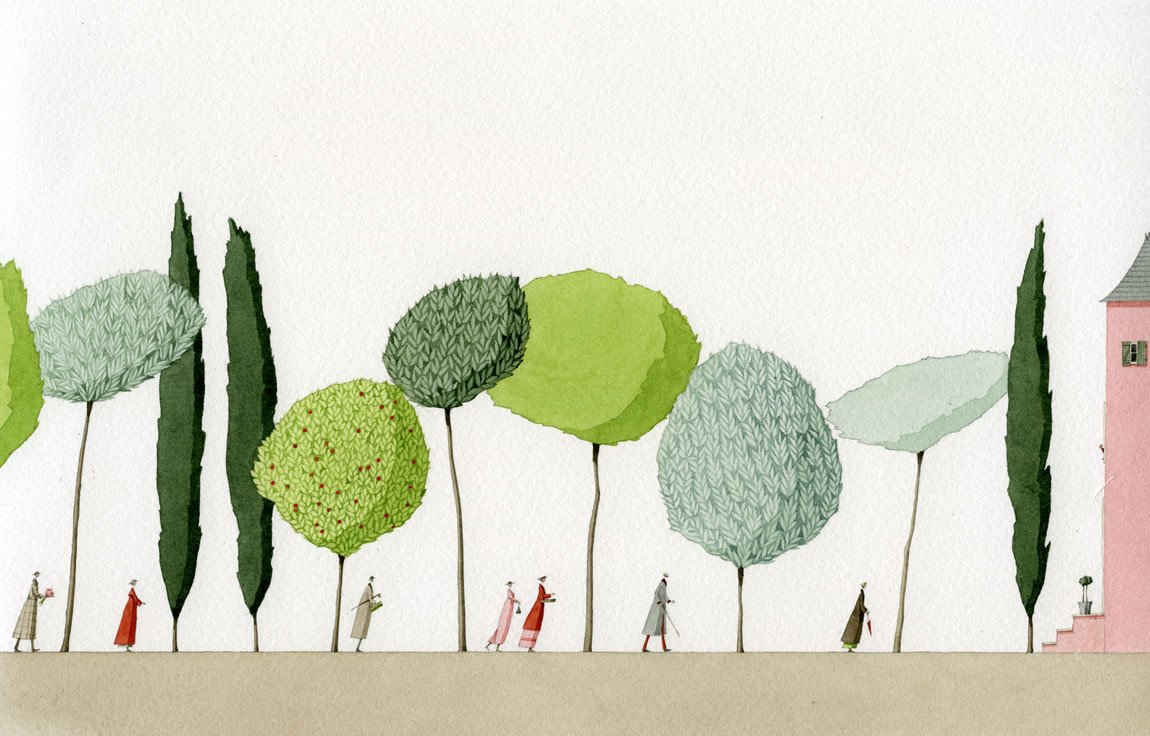 Limited edition "Up the Garden Path" mounted print