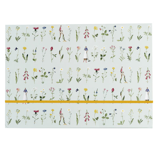 gardening folder, folder, wild flowers, flowers, illustration, made in england, fsc paper