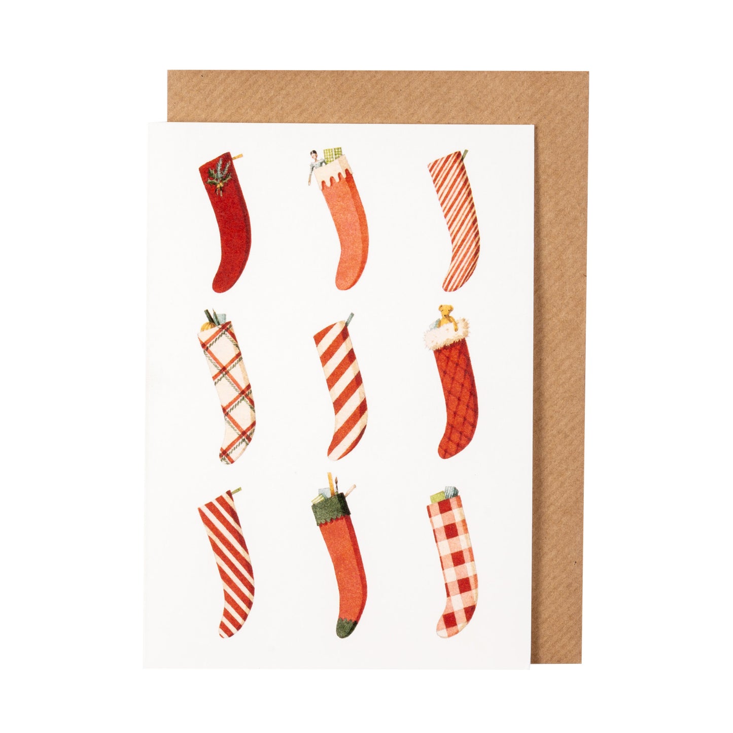 Greetings Card - Christmas Stockings