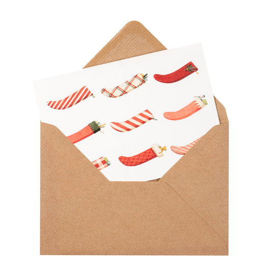 Christmas Cards Ten Pack - Christmas Stockings