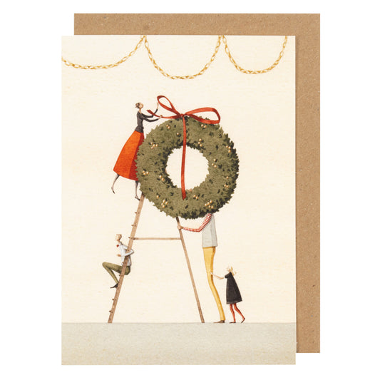 Christmas Cards Ten Pack - Present Pile and Christmas Wreath