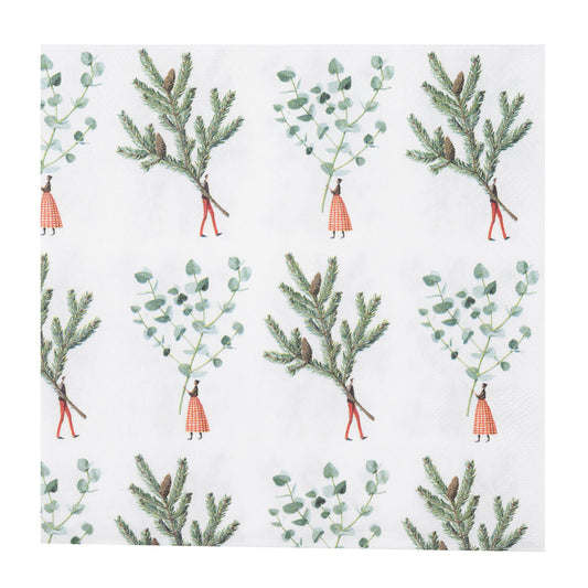 Christmas Paper Napkins - Spruce and Eucalyptus