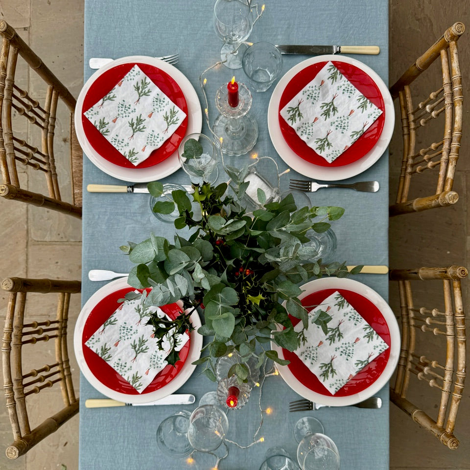 Christmas Paper Napkins - Spruce and Eucalyptus