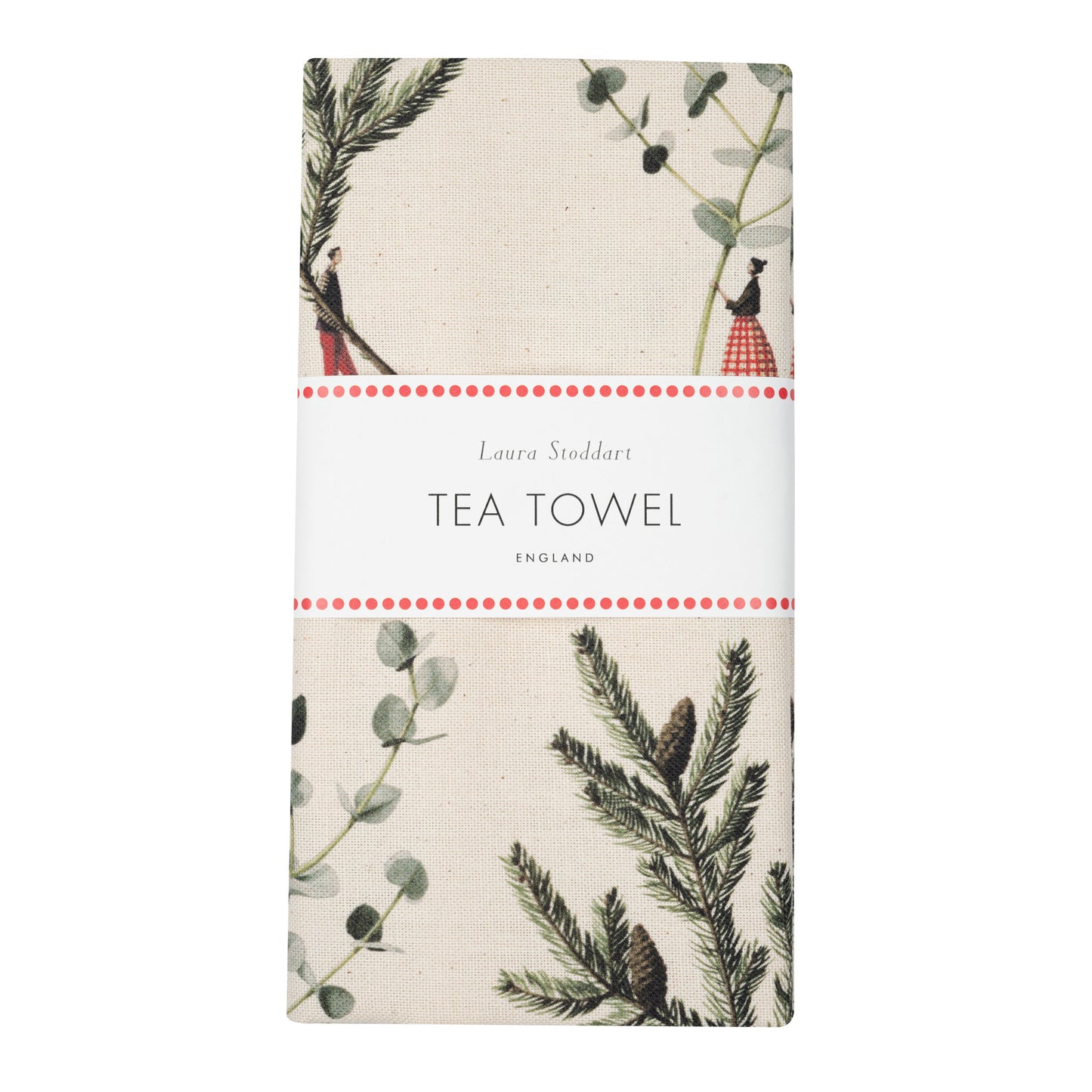 Spruce and Eucalyptus Christmas Tea Towel