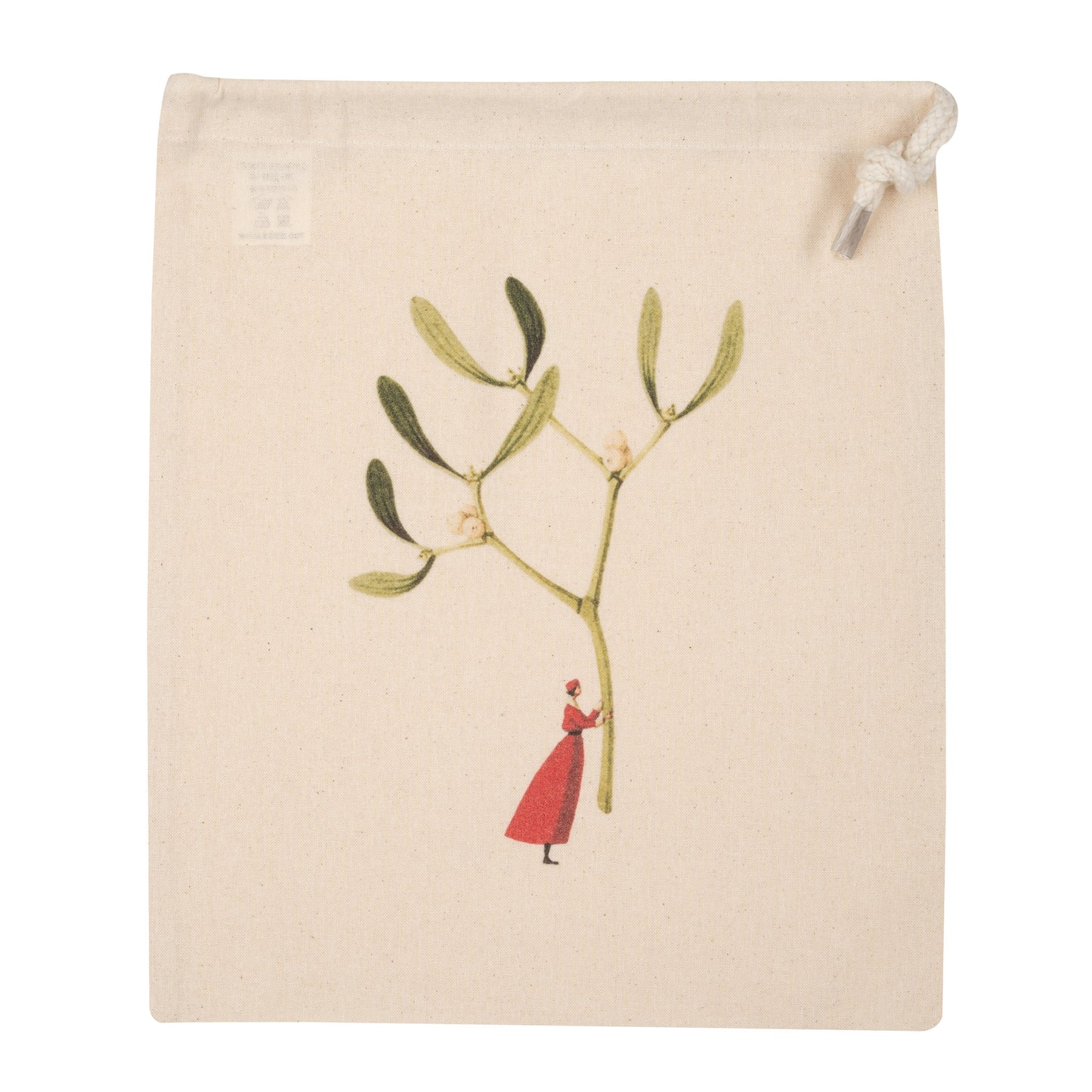 Drawstring Bag - Mistletoe small