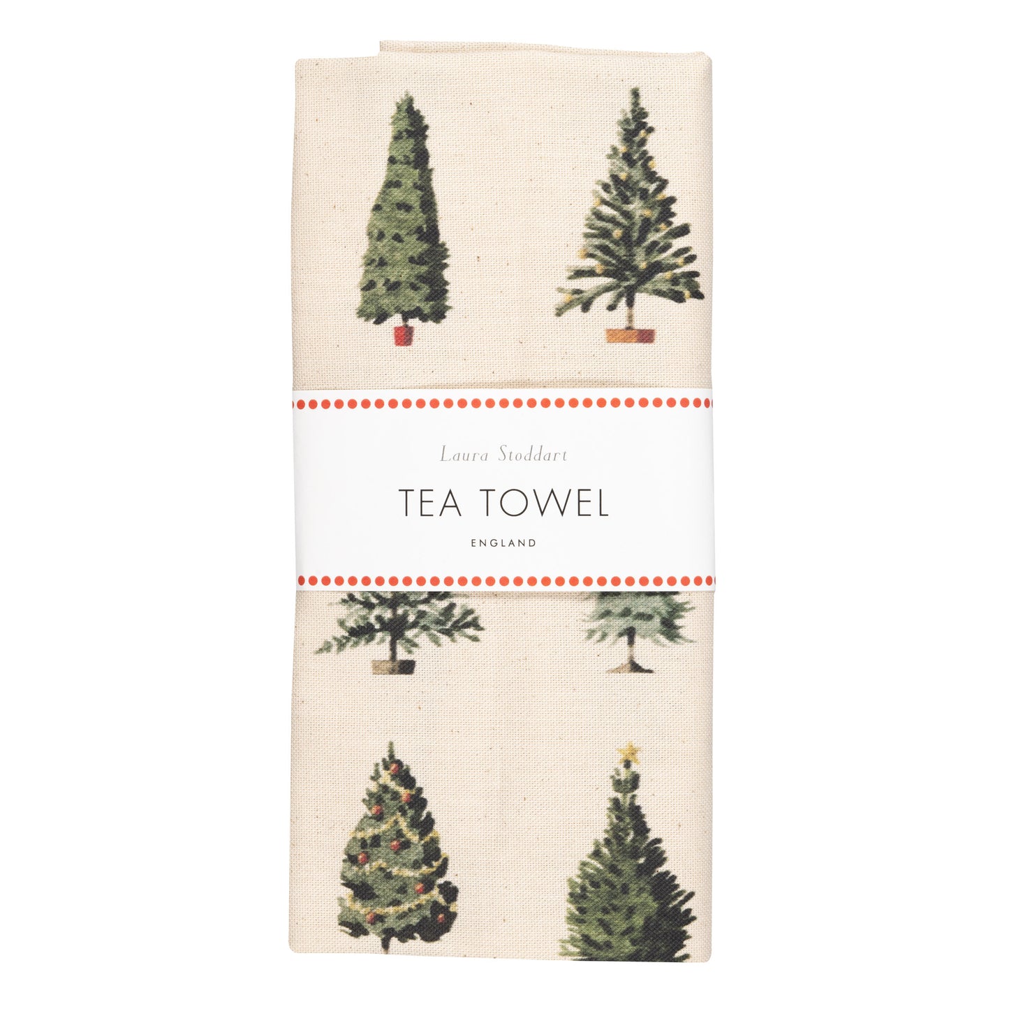 Christmas Tea Towel - Christmas Trees