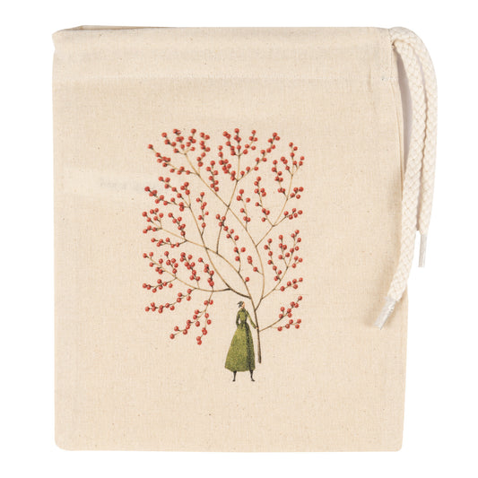 Drawstring Bag - Red Berries mini