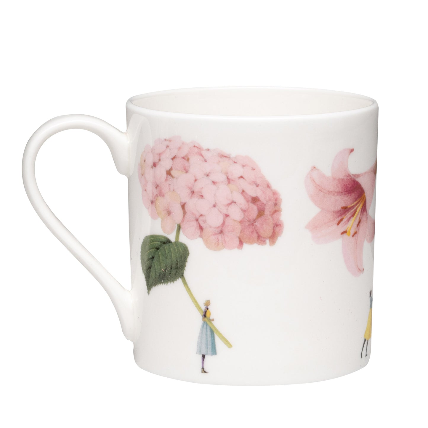 In Bloom Pink Flowers - Fine Bone China Large Mug