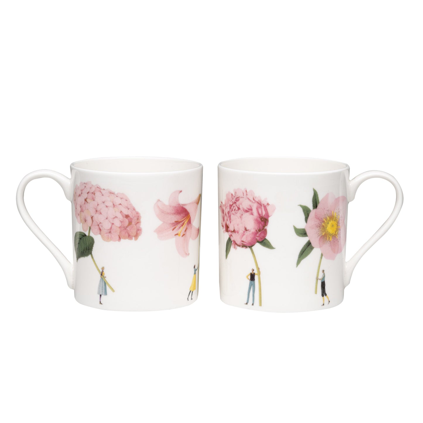 In Bloom Pink Flowers - Fine Bone China Large Mug