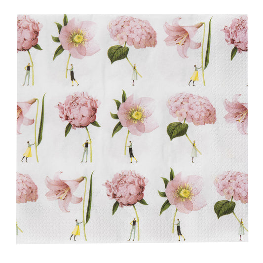 In Bloom Pink Flowers - Paper Napkins