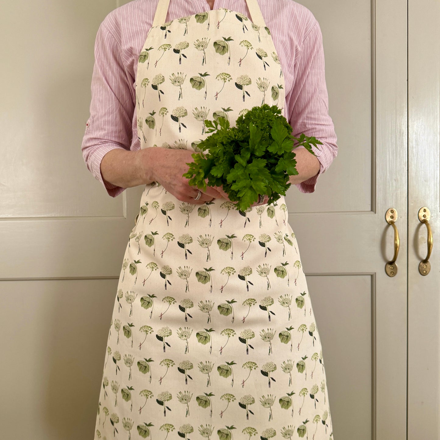 In Bloom Green Flowers Apron