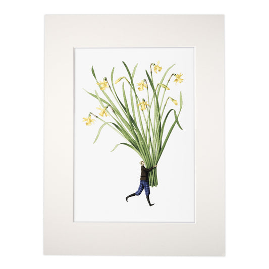 Tête á Tête 'Spring Flowers' mounted print