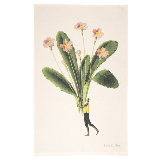 Spring flowers Tea Towel - Primrose