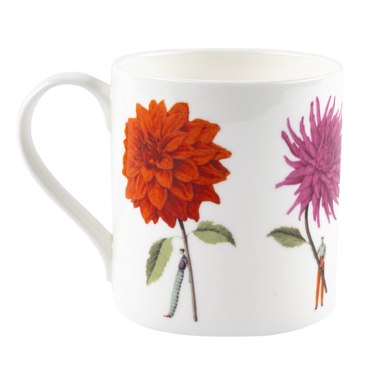 In Bloom Dahlias - fine bone china large mug