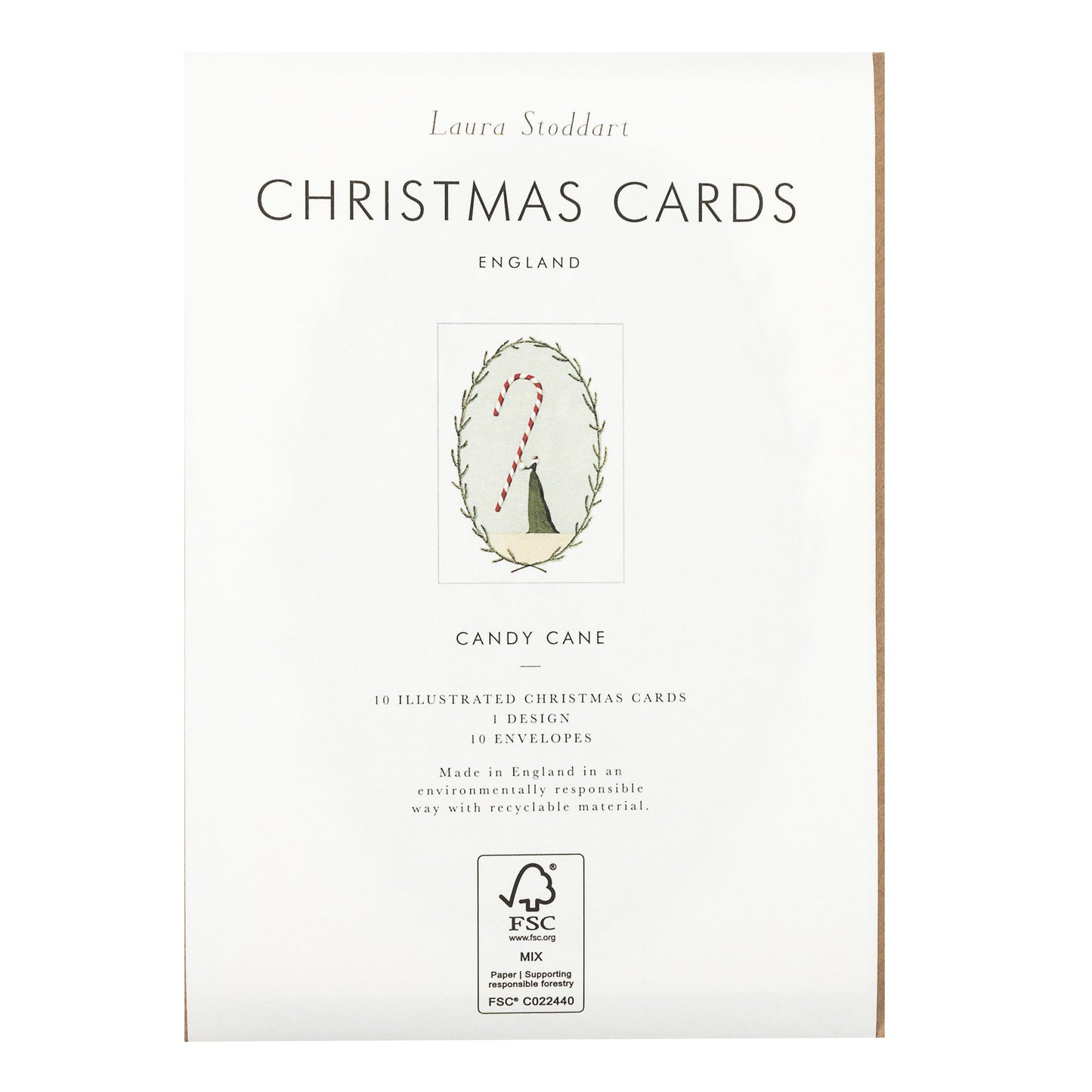 Christmas Cards Ten Pack - Candy Cane