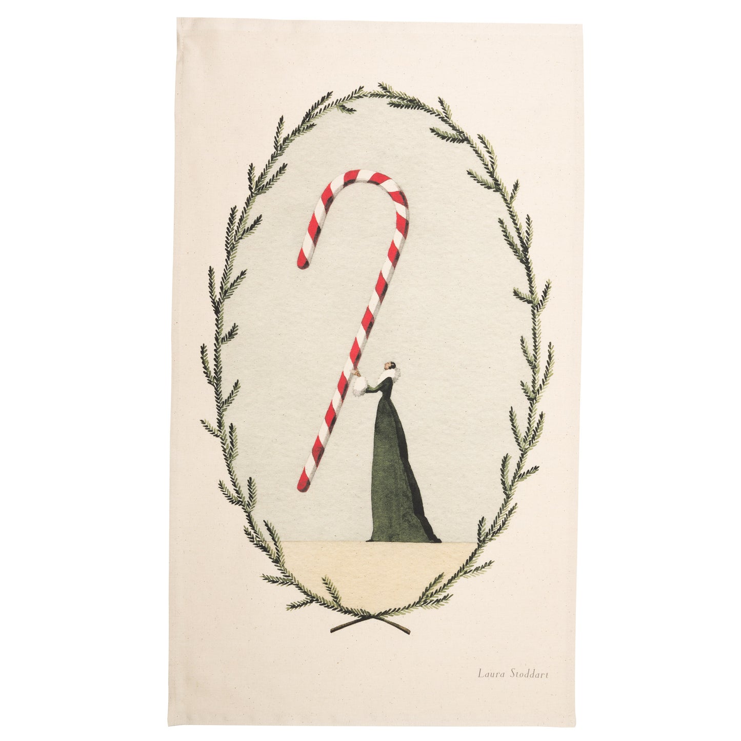 Candy Cane Tea Towel