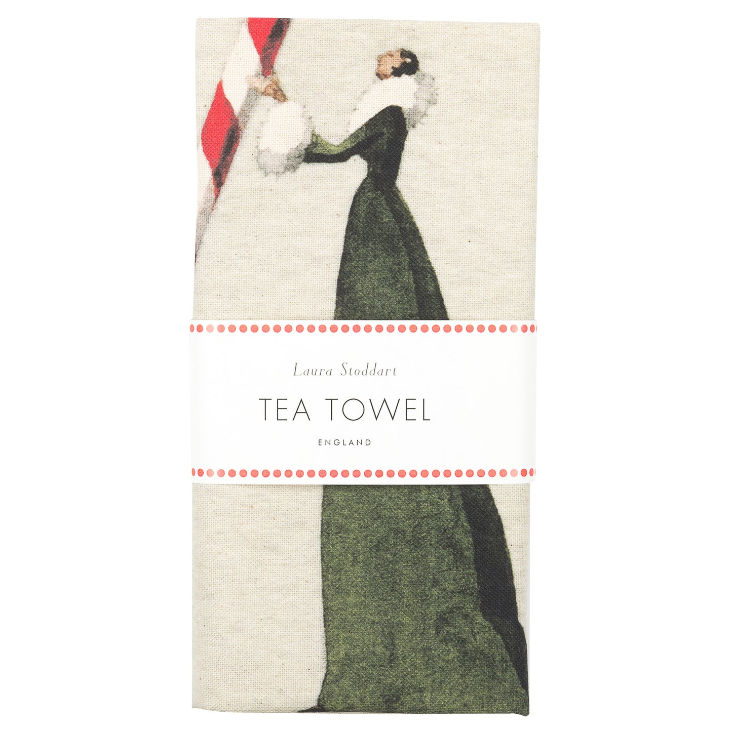Candy Cane Christmas Tea Towel