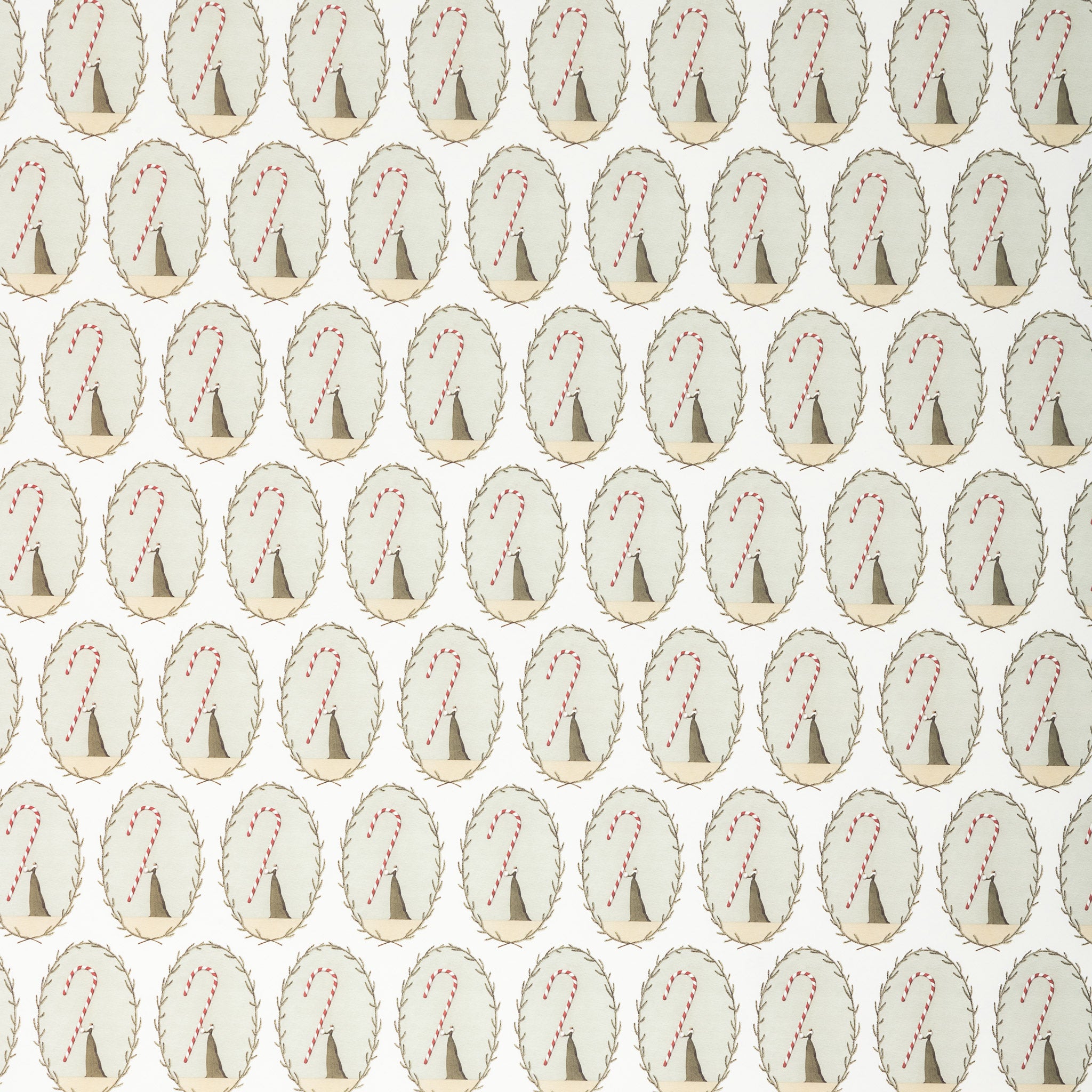 Candy Cane Christmas Gift Wrap Laura Stoddart Illustrator