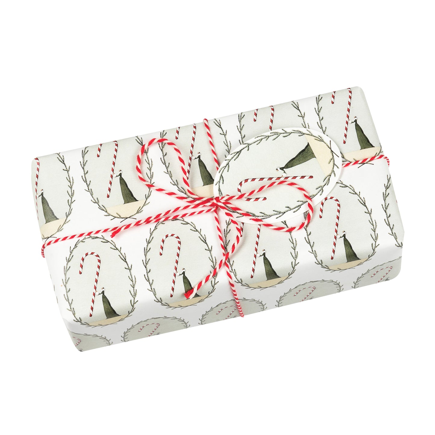 Candy Cane Christmas Gift Wrap