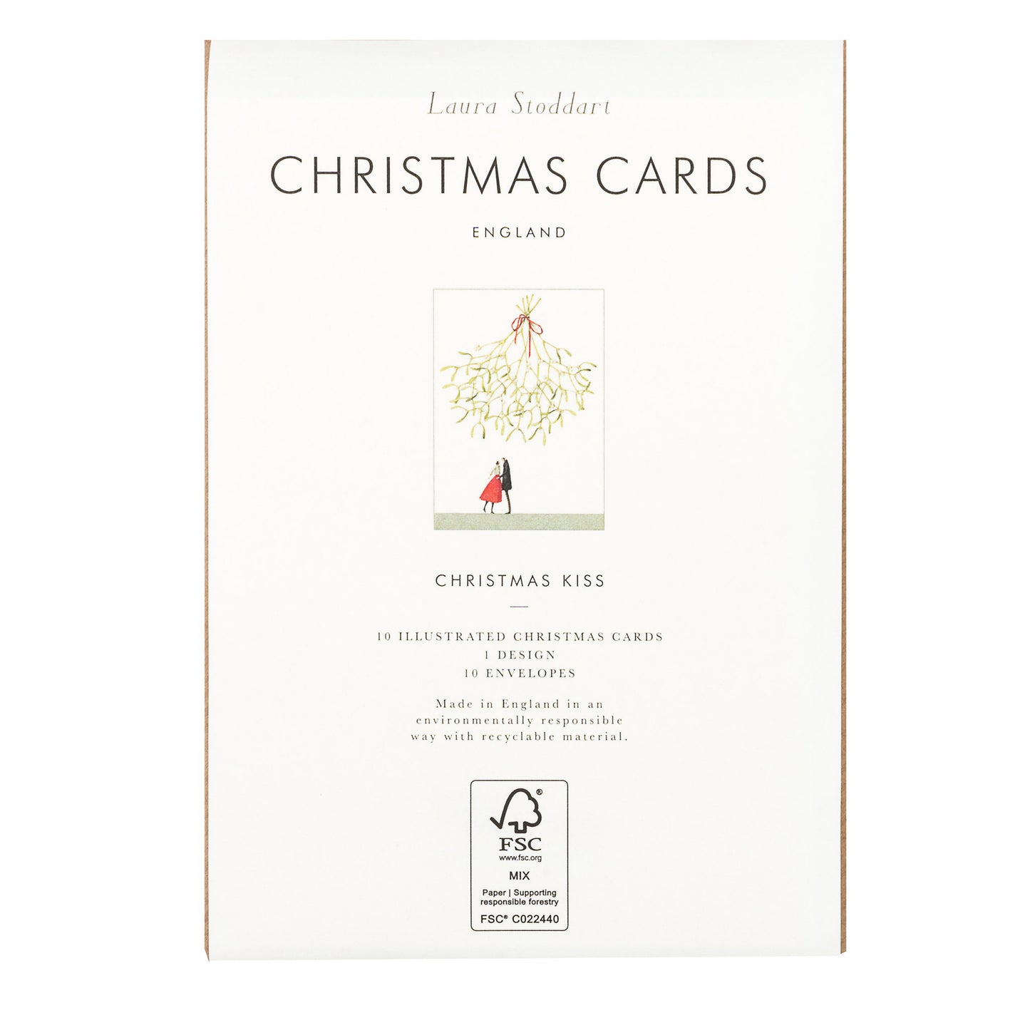 Christmas Cards Ten Pack - Christmas Kiss