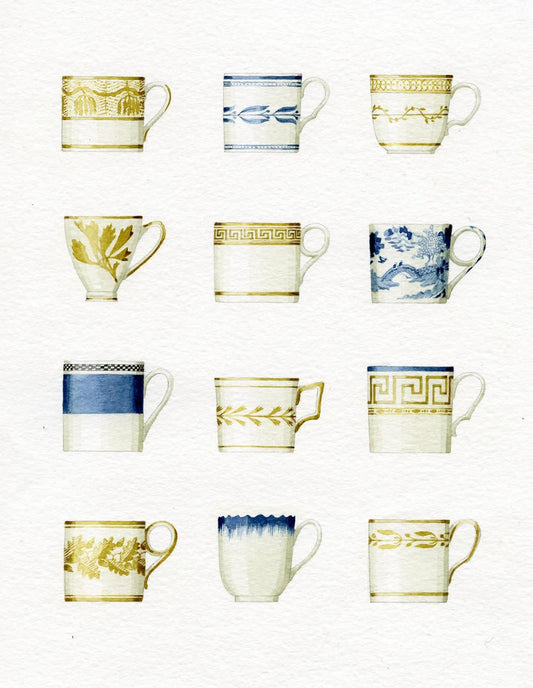 Limited edition "Coffee Cups" mounted print