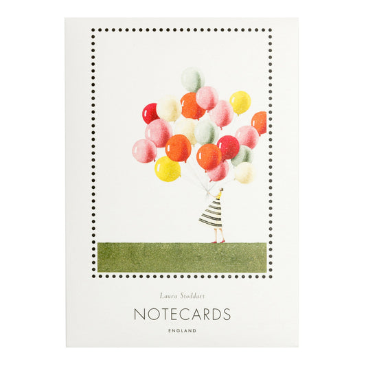 note cards, fsc paper, compostable packaging, balloons, made in England, illustration