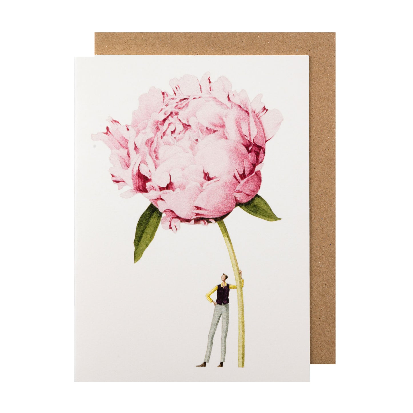 Greetings Card - Pink Peony
