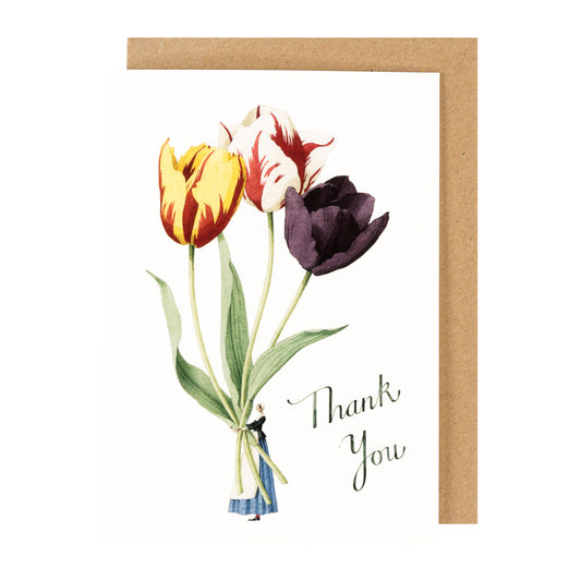 Greetings Card - Thank You Tulips