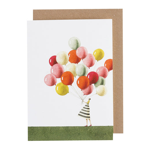 environmentally sustainable paper, compostable packaging, recycled paper, made in england, illustration, balloons