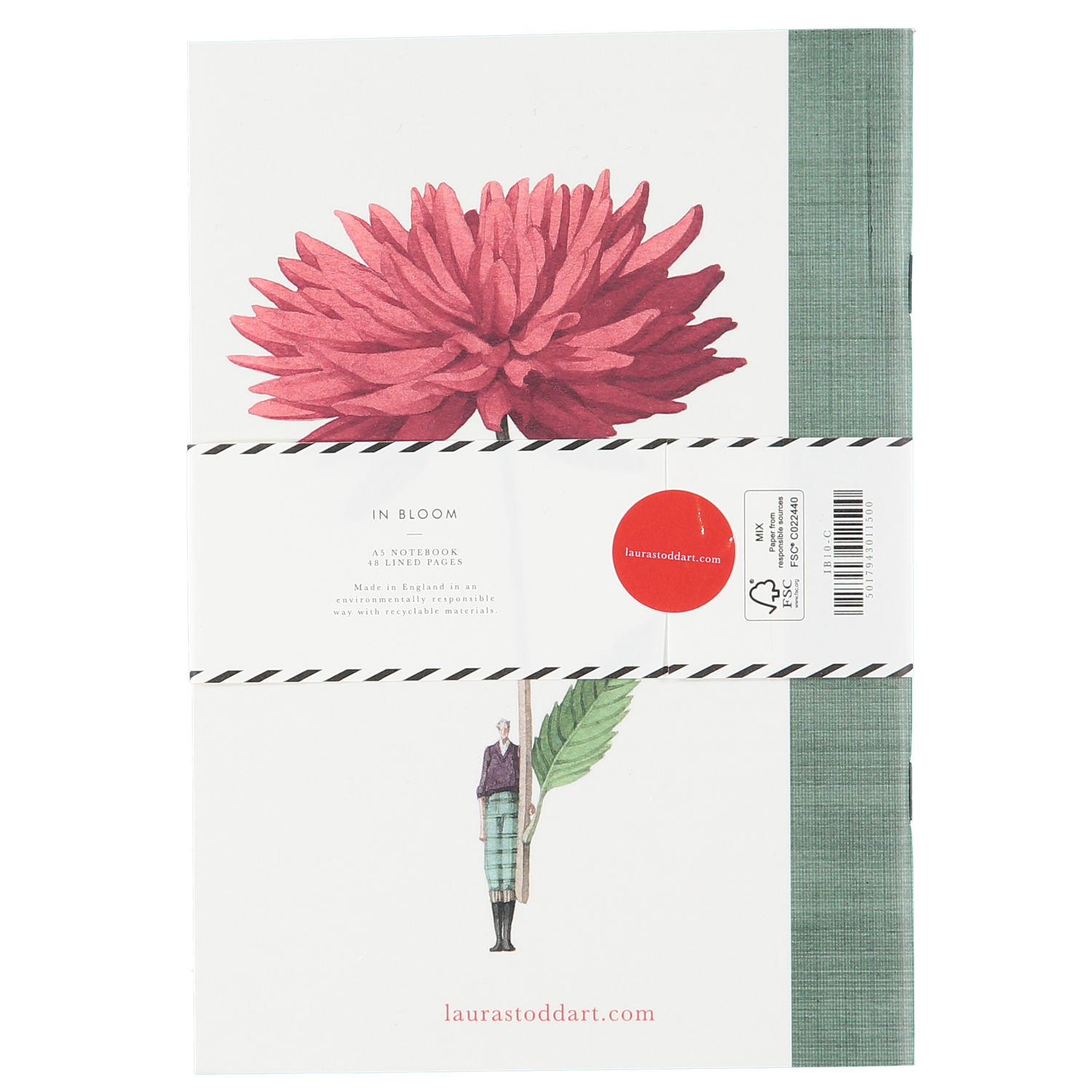 fsc paper, notebook, flowers, illustration, made in england, environmentally responsible, recyclable