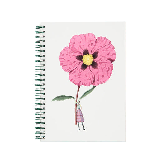 Notebook, made in england, fsc paper, illustration, flowers