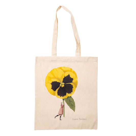 In Bloom Pansy - lightweight cotton tote